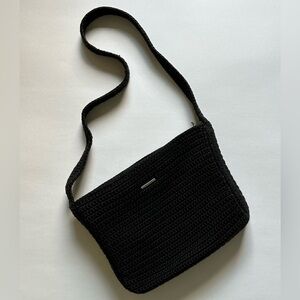 The Sak crochet black zipper purse